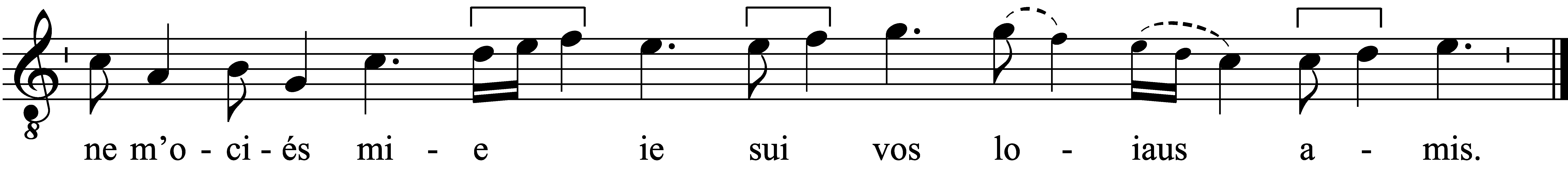 Refrain musical notation